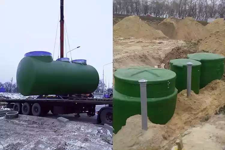 Установка приёмного резервуара биологической очистной
