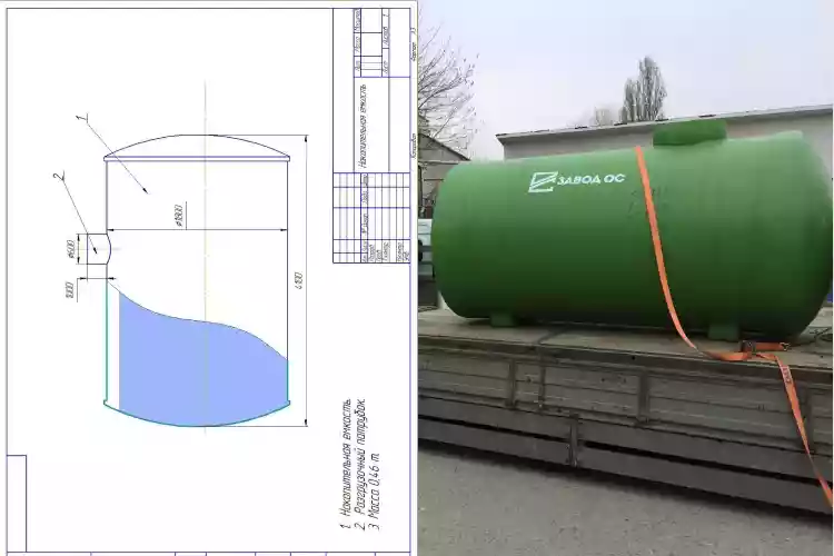 Горизонтальные резервуары для воды на производстве